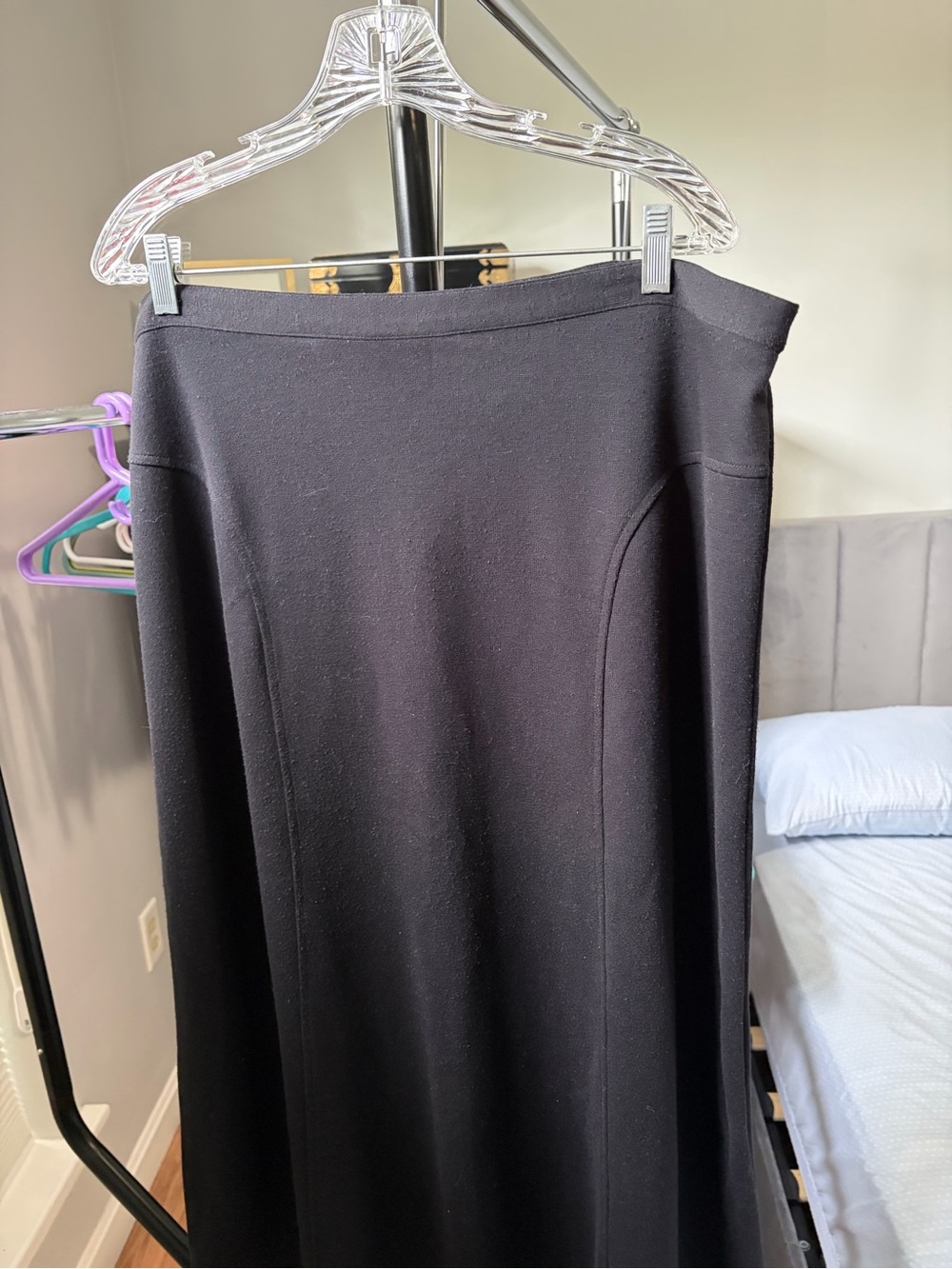 Notations Black A-Line Maxi Skirt 1X